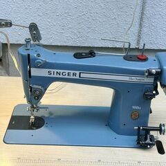希少！【針動くOK　外観美品 引取限定】職業用足踏みミシン　SINGER シンガー Blue Champion チャンピオン 188u 工業用ミシン 昭和レトロの画像
