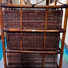籐家具   3段  の画像