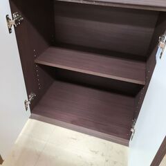 J1087【リユースのサカイ柏店】NITORI　ニトリ　食器棚　RIPE60D-DBR　ダークブラウン　クリーニング済の画像