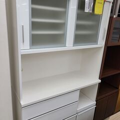 J1089【リユースのサカイ柏店】松田家具　キッチンボード　ホワ...