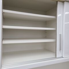 J1089【リユースのサカイ柏店】松田家具　キッチンボード　ホワイト　クリーニング済の画像