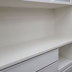 J1089【リユースのサカイ柏店】松田家具　キッチンボード　ホワイト　クリーニング済の画像