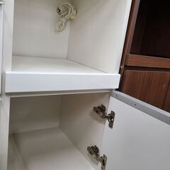 J1089【リユースのサカイ柏店】松田家具　キッチンボード　ホワイト　クリーニング済の画像