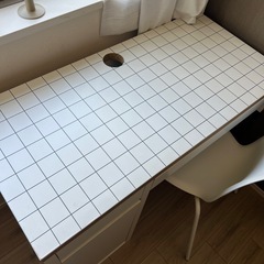 勉強 机 IKEA ホワイト 椅子 の画像