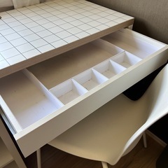 勉強 机 IKEA ホワイト 椅子 の画像