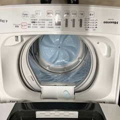 早いもの勝ち！ 洗濯機 ハイセンス 4.5kg 2019年 コンパクト   の画像