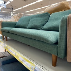 タマリビング　3人掛けソファー　ファブリック　グリーンの画像