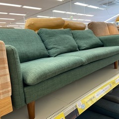 タマリビング　3人掛けソファー　ファブリック　グリーンの画像