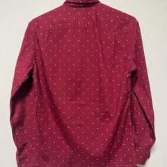 美品✨ GAP バーガンディ ドット柄 シャツ Sの画像