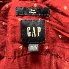 美品✨ GAP バーガンディ ドット柄 シャツ Sの画像