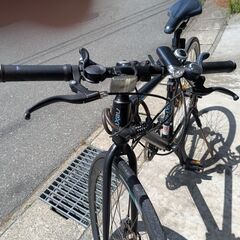 【商談中】自転車　クロスバイク　シマノ製　21段変速　27インチ　マッドブラックの画像