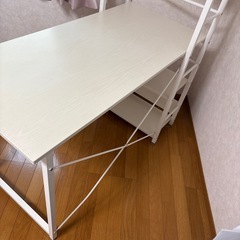 ニトリ　システムデスク　ザック幅120cm ホワイト（受付終了）の画像