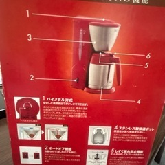 メリタ　コーヒーメーカー　アロマサーモステンレス　の画像