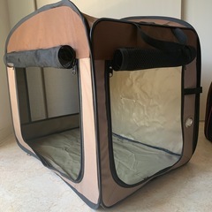 【愛犬と夏のお出かけに！】アイリスオーヤマ 折りたたみソフトケージ M + おまけ付！の画像