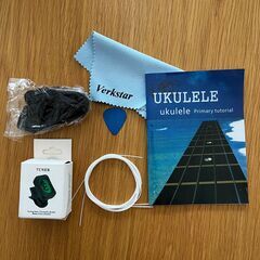 [Verkstar] ウクレレ Ukulele ソプラノ 初心者セット 高級なマホガニ―材 21インチ 【チューナー・教則本・ピック・ソフトケースなど付属】(ブラウン)の画像