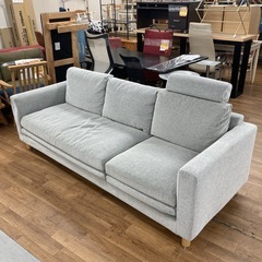 ジモティー限定価格！S268⭐ IDC大 IDCOTSUKA 大塚家具 フリージア3 3Pソファ+オットマン 幅86～155cm USED 綺麗 の画像