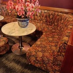 ソファ-　◆　オ－ダーメイド品　　業務用　◆　全長163　◆　4人掛け　【保管　　倉庫】の画像