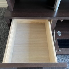 【美品】収納力◎ 幅119cmテレビボード ブラウン 木製 ローボード かねたや製
の画像