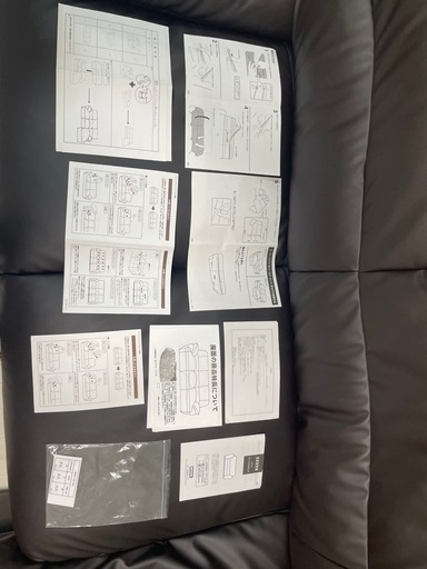 ニトリ　カウチコーナーソファNシールドビット3KD LC　ブラウン　説明書つき