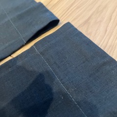 のれん2枚セット　麻　ネイビー　の画像