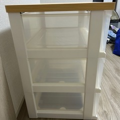 三段ボックス　収納ケースの画像