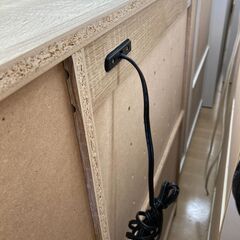 【リユースのサカイ野々市】食器棚 ハーフ 茶色 W(幅)90×D(奥行き)41×H(高さ)90cm ※クリーニング済みの画像