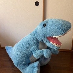 コストコ 恐竜 BIGサイズ大きいぬいぐるみ あげます水色 巨大の画像
