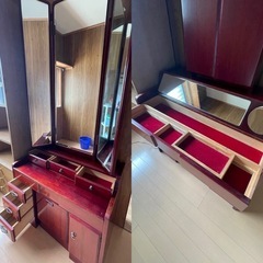 昭和レトロ 3面鏡の画像