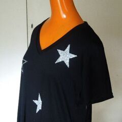 【ご成約済】stud.(スタッド) のラメ入り黒カットソー（新品・タグ付き）の画像
