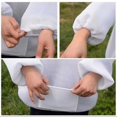 蜂や蚊を防ぐ衣服、農作物を収穫するための衣服の画像