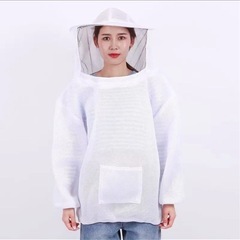 蜂や蚊を防ぐ衣服、農作物を収穫するための衣服の画像