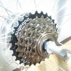 ２★２６インチ★LEDオートライト＋６段ギア後輪set★バンドブレーキ★タイヤ新品★の画像