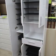 【ジャングルジャングル 岸和田和泉インター店】ミラー付きシューズボックス ホワイト　和泉市 堺市 岸和田市 泉大津市 高石市 泉北郡熊取町の画像