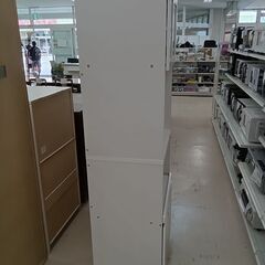 リユースのサカイ栃木店★ジモティ割あり★  食器棚 ホワイト W58.5×D45×H178 クリーニング済み TC9794の画像