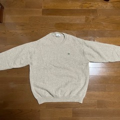 美品 Lacoste クルーネック ラムウールセーターの画像