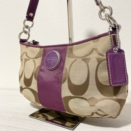 ☆お値引可能☆【美品】COACH  2WAY シグネチャー ショルダーバッグ セミショルダー