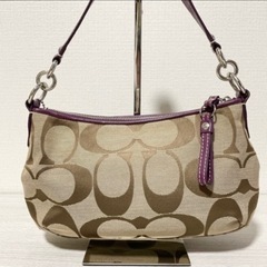 ☆お値引可能☆【美品】COACH  2WAY シグネチャー ショルダーバッグ セミショルダーの画像