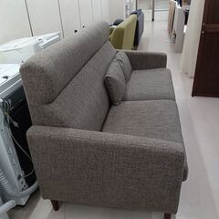リユースのサカイ栃木店★ジモティ割あり★  ソファー2人用 グレージュ W185×D84×H94 クリーニング済み TC9798の画像
