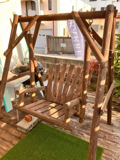 木製　ブランコ