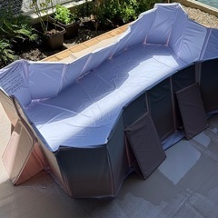 【新品未使用/穴あり】空気入れ不要プールの画像