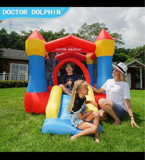 エアー遊具　大型トランポリン　滑り台