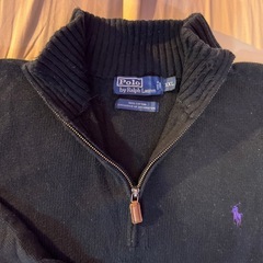PORO RALPH LAUREN クォータージップセーター Lの画像