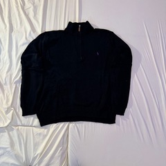 PORO RALPH LAUREN クォータージップセーター Lの画像
