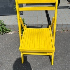 木製イス　イエロー　カントリー家具　の画像