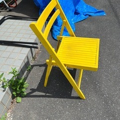 木製イス　イエロー　カントリー家具　の画像