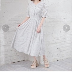 Honeys レディース Vネックワンピース ホワイト　<ほぼ未使用>の画像