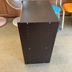 K2507-230 カラーボックス ダークブラウン 2段① キズ汚れ有りの画像