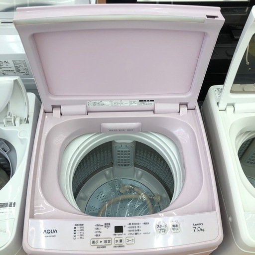 《尼崎市/リサイクルショップドリーム次屋店》★ジモティー割引有★7kg洗濯機/AQUA/AQW-GS7E8/2021年製/中古品