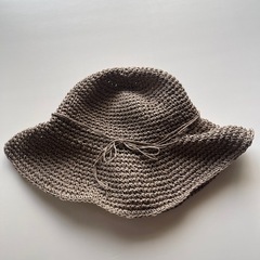 麦わら帽子　ハット　リボン　茶　２個セットの画像