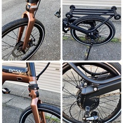 BESV PSF1のブラウン電動折りたたみ自転車の画像